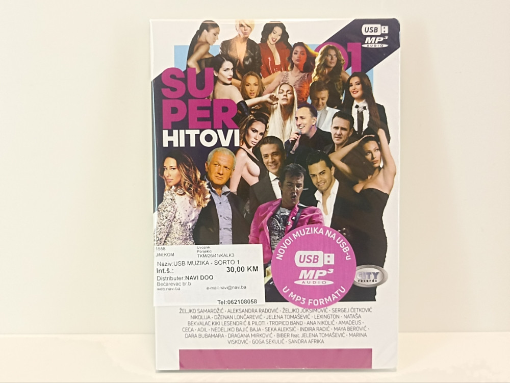 SUPER HITOVI - USB MP3 AUDIO MUZIKA GLAZBA - NAVIRECORDS.BA