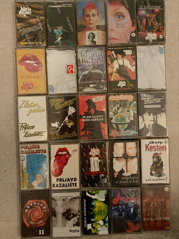 NOVE AUDIO KASETE EX-YU POP ROCK DOMAĆE KASETA MC
