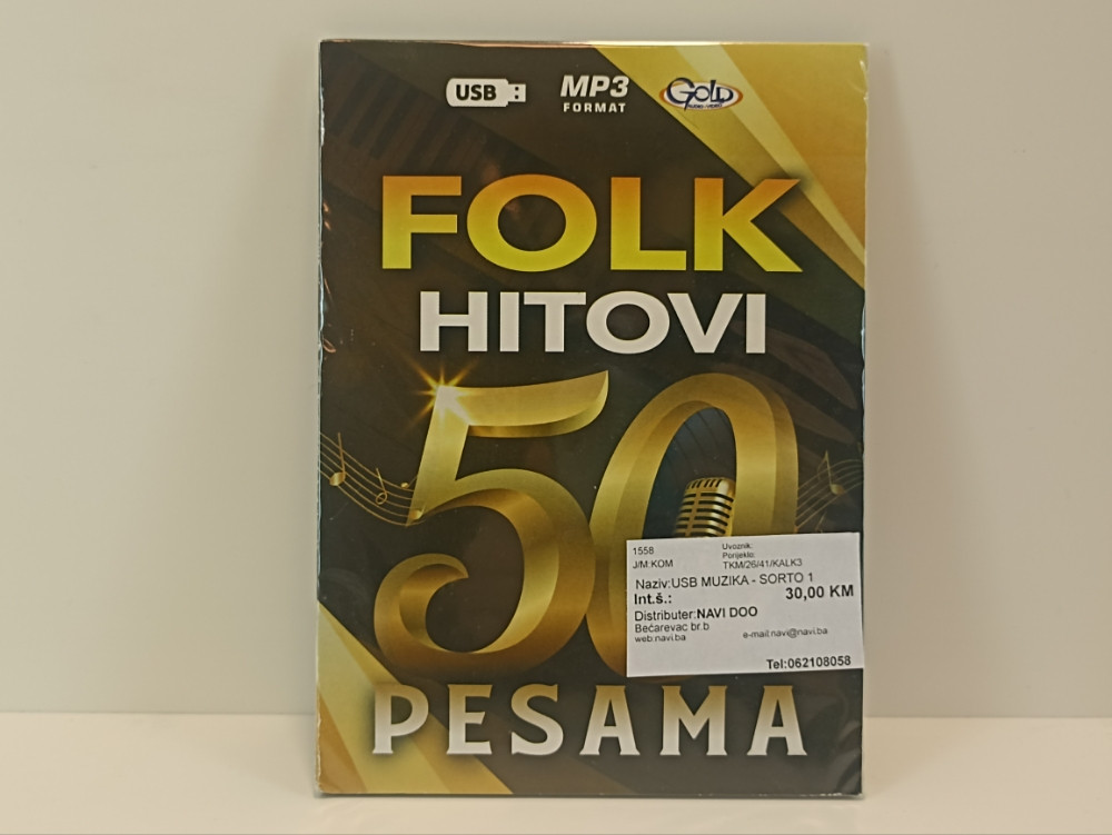 FOLK HITOVI 50 PJESAMA - USB MP3 FORMAT MUZIKA GLAZBA