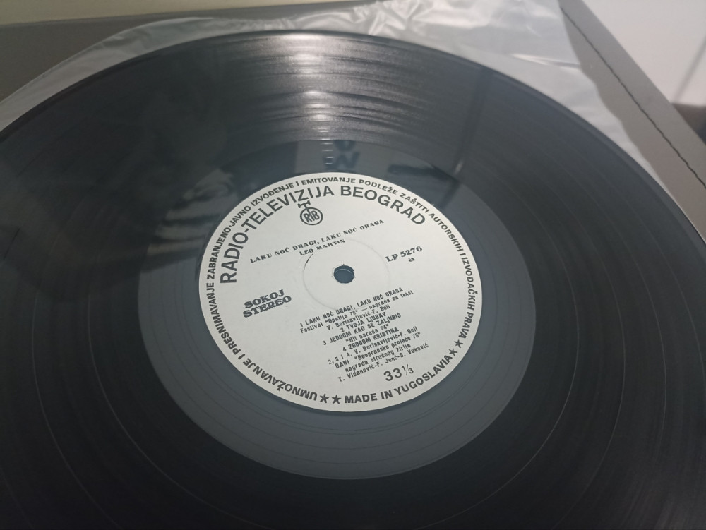 LEO MARTIN - LAKU NOĆ DRAGA LP GRAMOFONSKA PLOČA