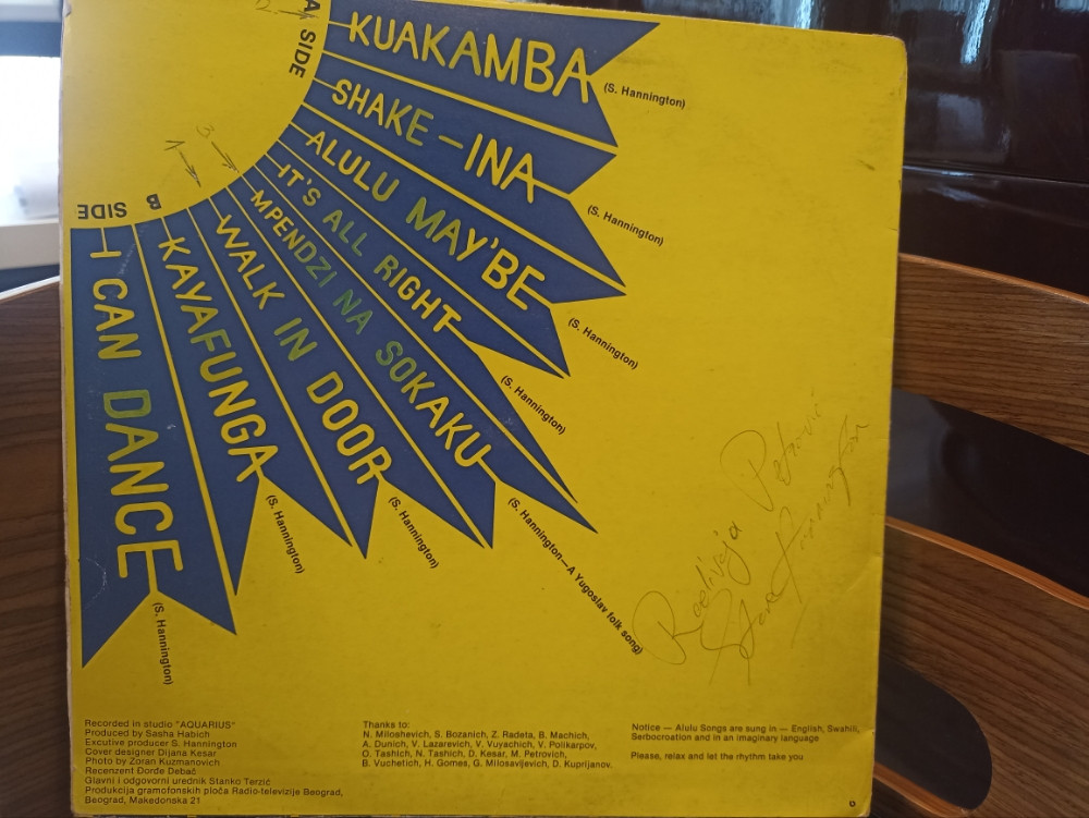 Steven Hannington - Alulu Songs - POTPISANA LP PLOČA