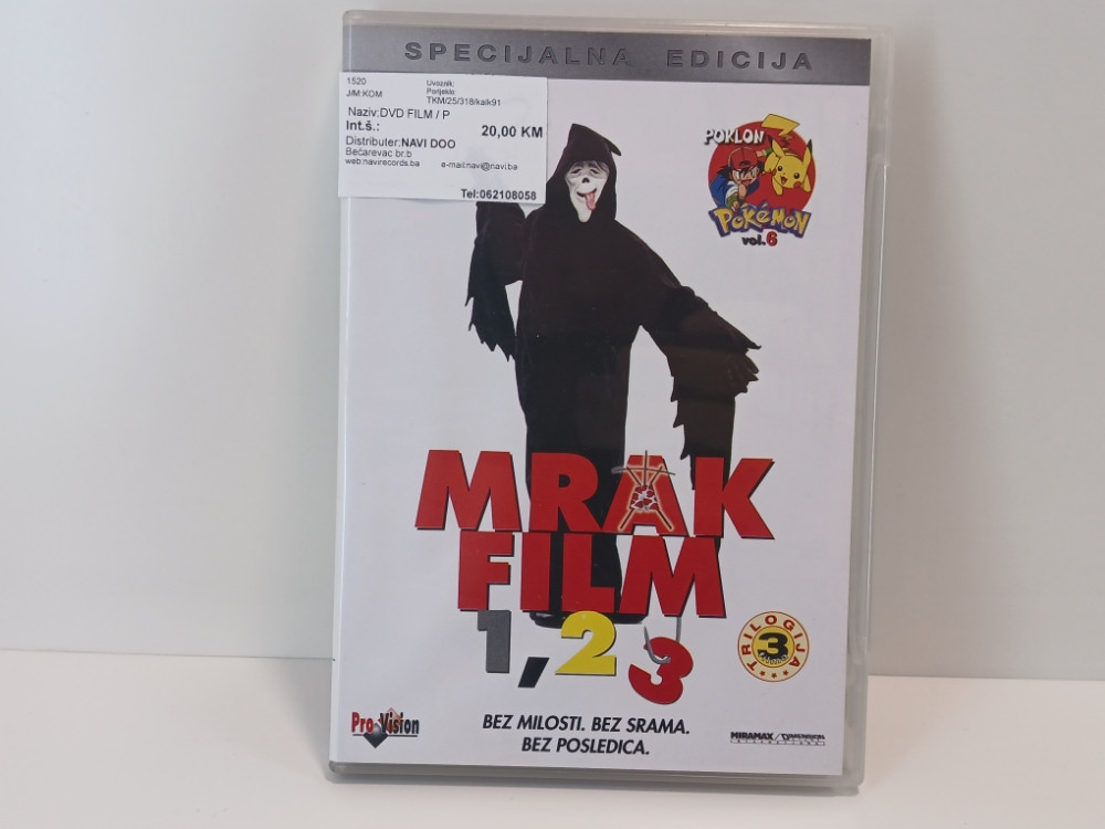 MRAK FILM 1, 2 , 3 - DVD VIDEO FILM - NAVI DOO TUZLA