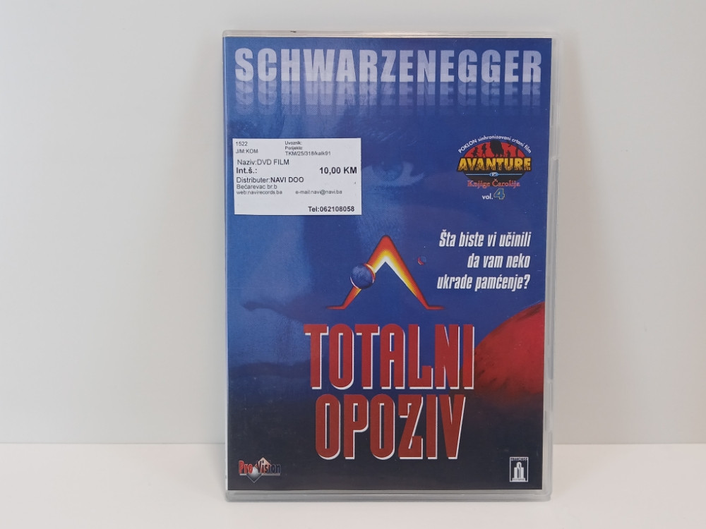 TOTALNI OPOZIV - SCHWARZENEGGER - DVD VIDEO