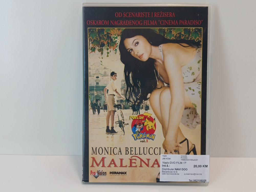 MALENA - MONICA BELLUCCI - DVD VIDEO FIOLM - NAVI DOO
