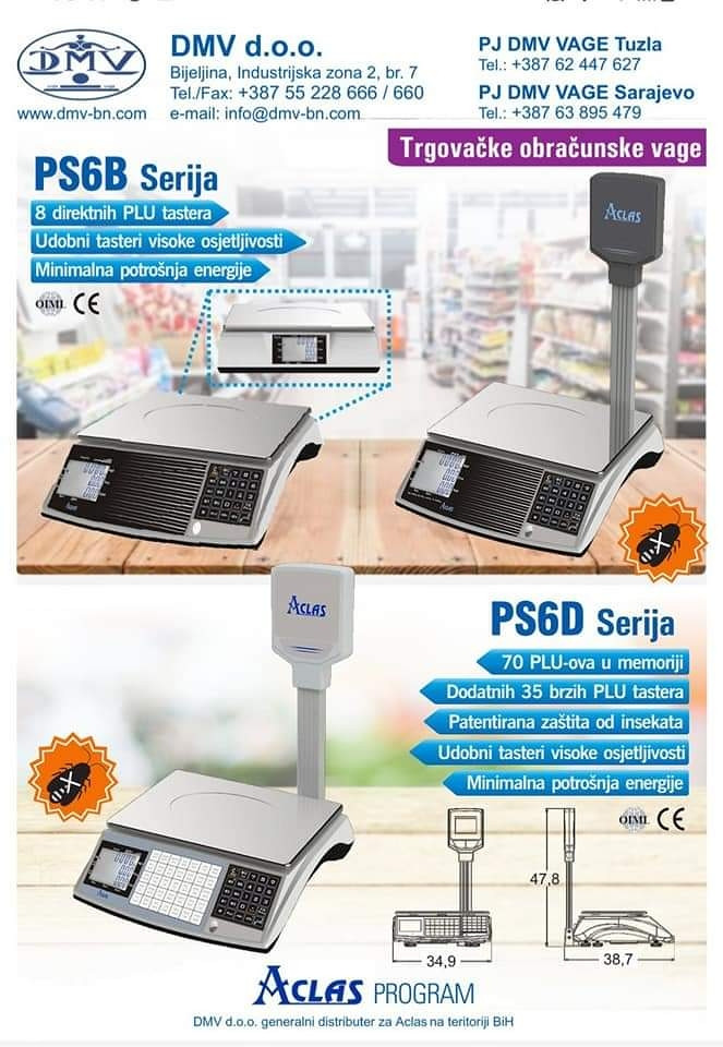 Digitalne trgovačke i industrijske vage, poljoprivreda - prodaja