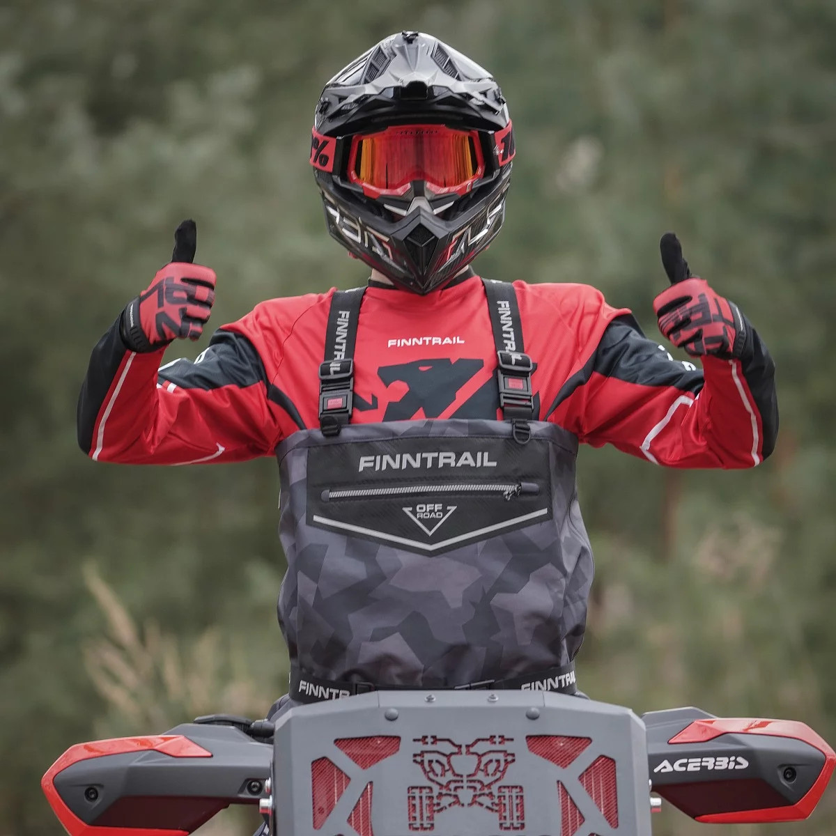 RUKAVICE FINNTRAIL EAGLE RED 2841 ATV/QUAD