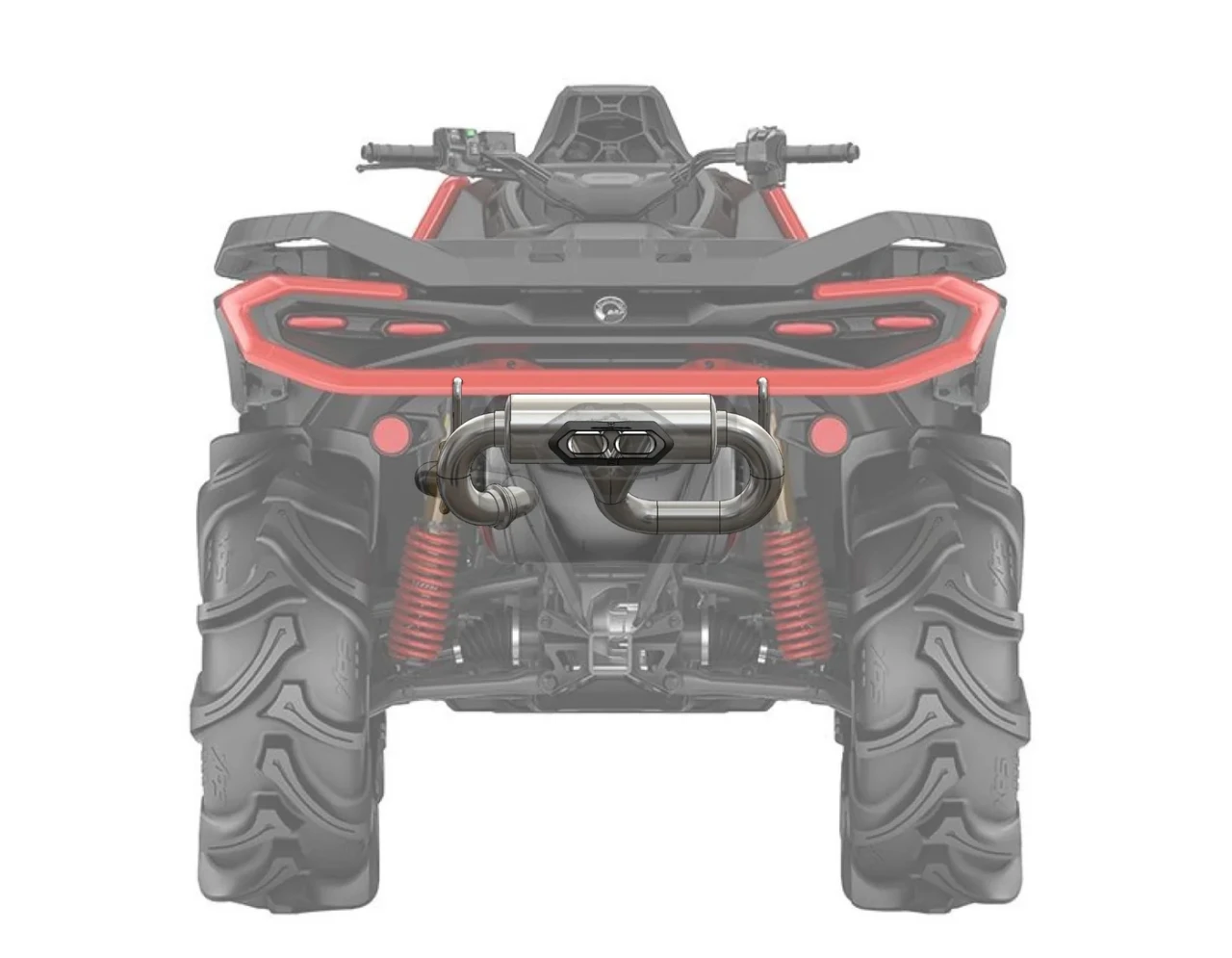 ATV AUSPUH ZERRA EVO CENTER EXHAUST  CAN AM OUTLANDER 850-1000 G3