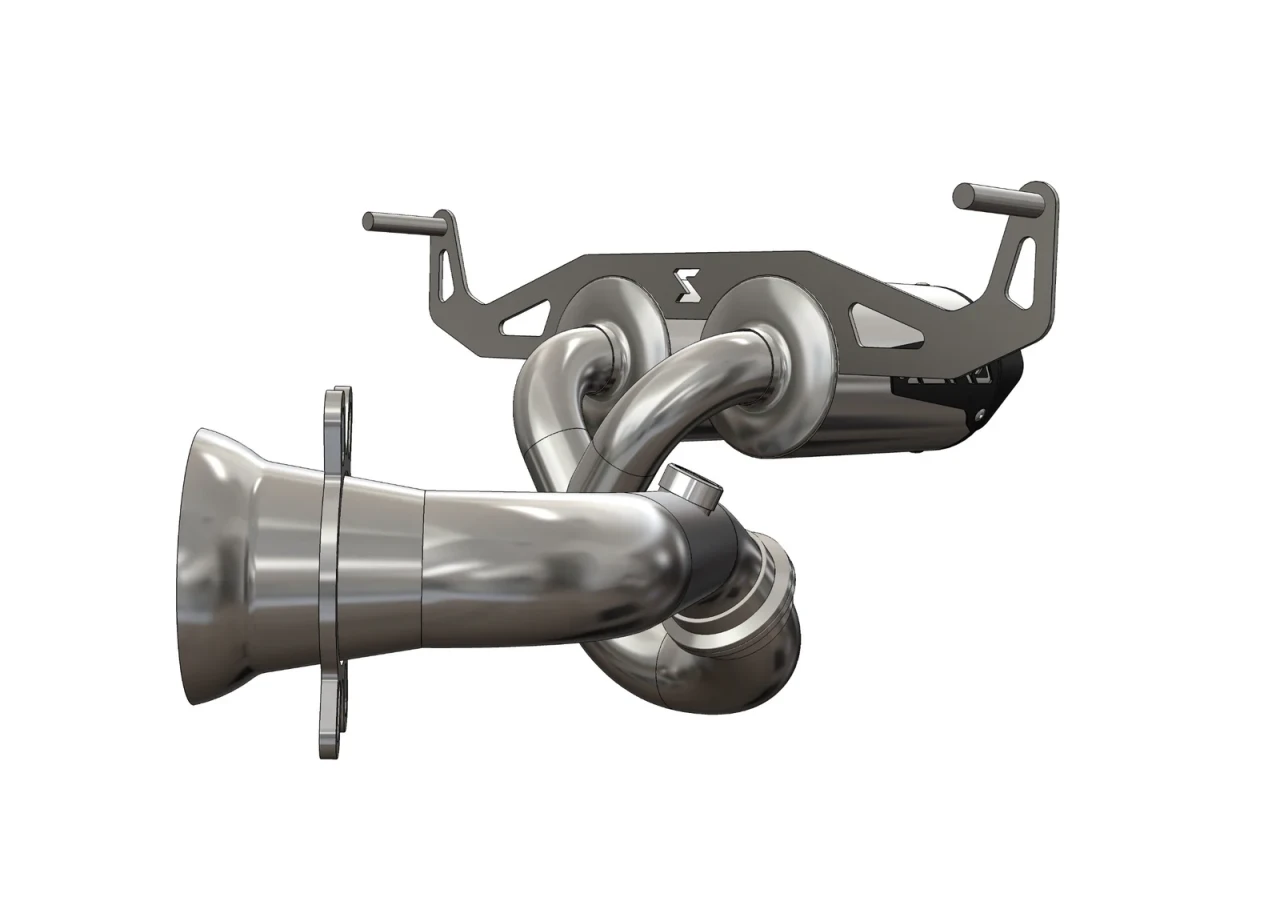 ATV AUSPUH ZERRA HEX DUAL CENTER EXIT EXHAUST CAN AM OUTLANDER