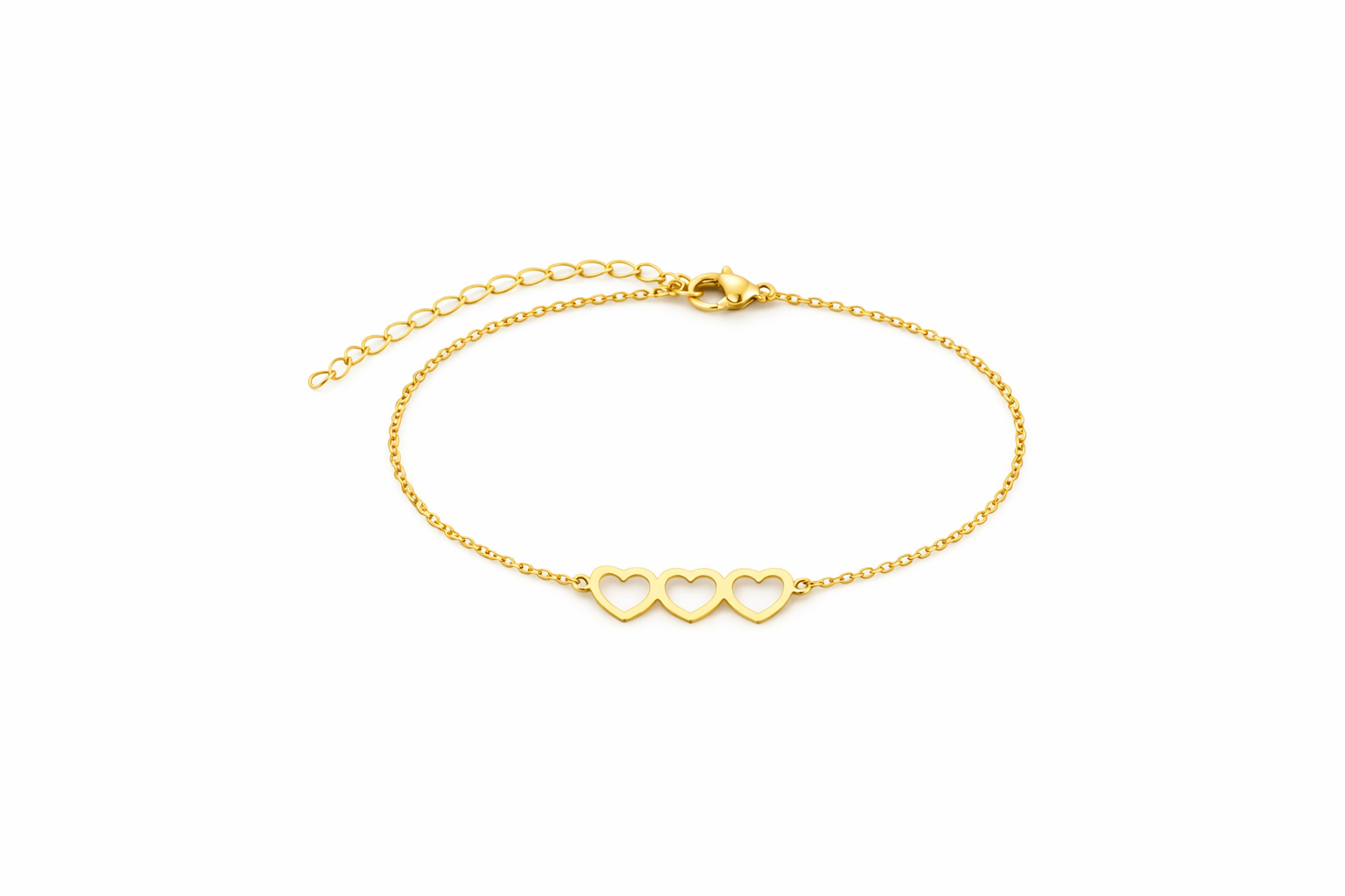 Srebrna narukvica s tri srca – Triple Heart