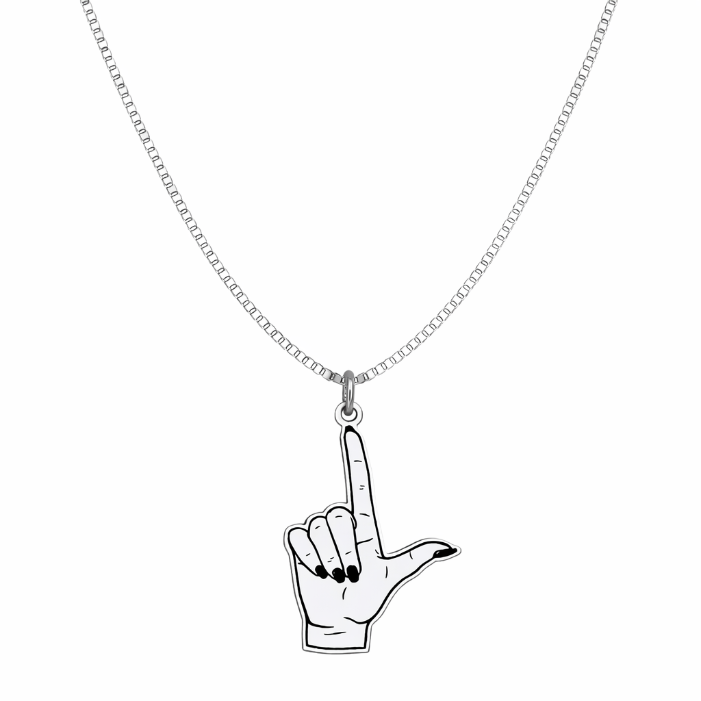 Srebrna ogrlica „L Gesture” – statement privjesak ruke