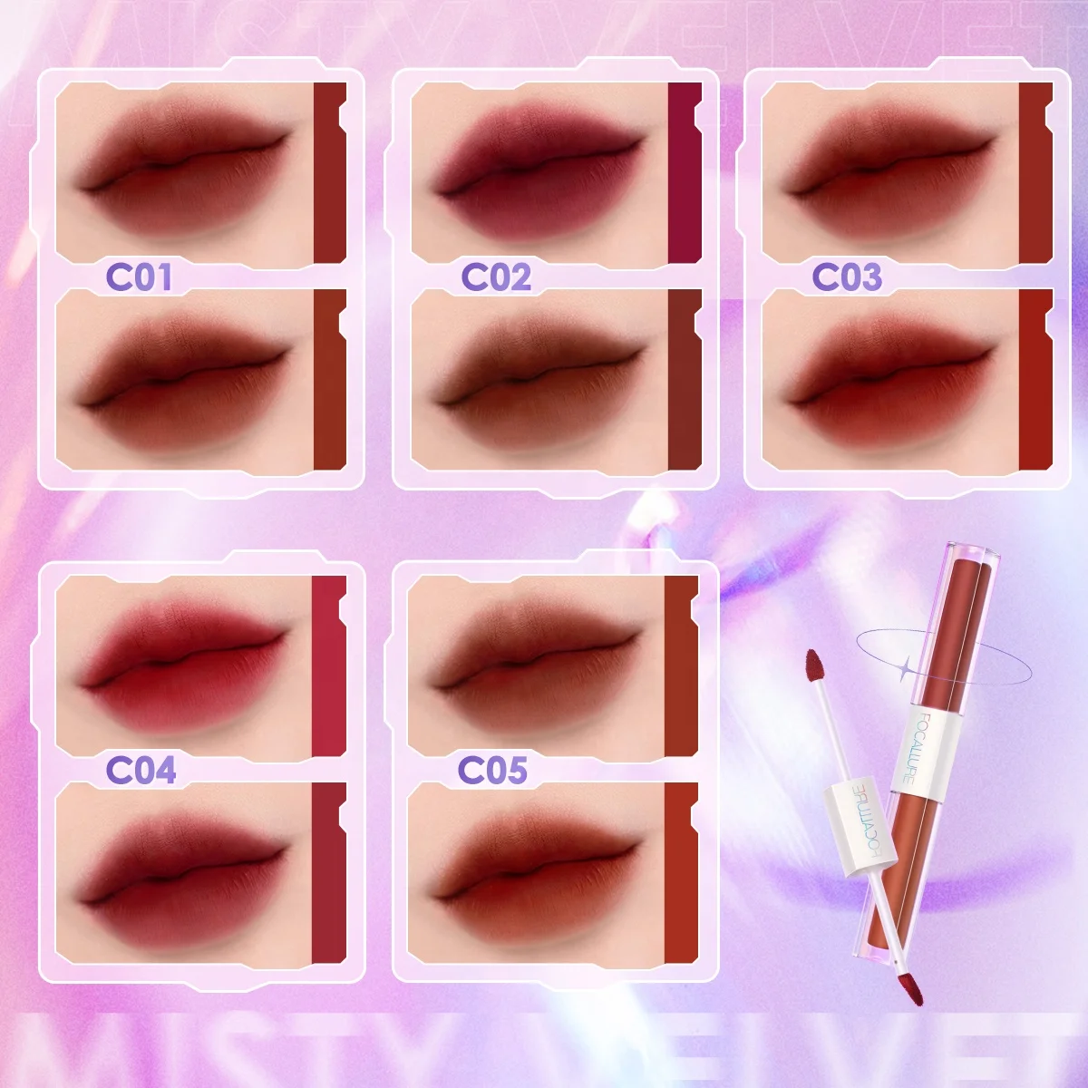 Focallure 2u1, Lipstick & Lipgloss