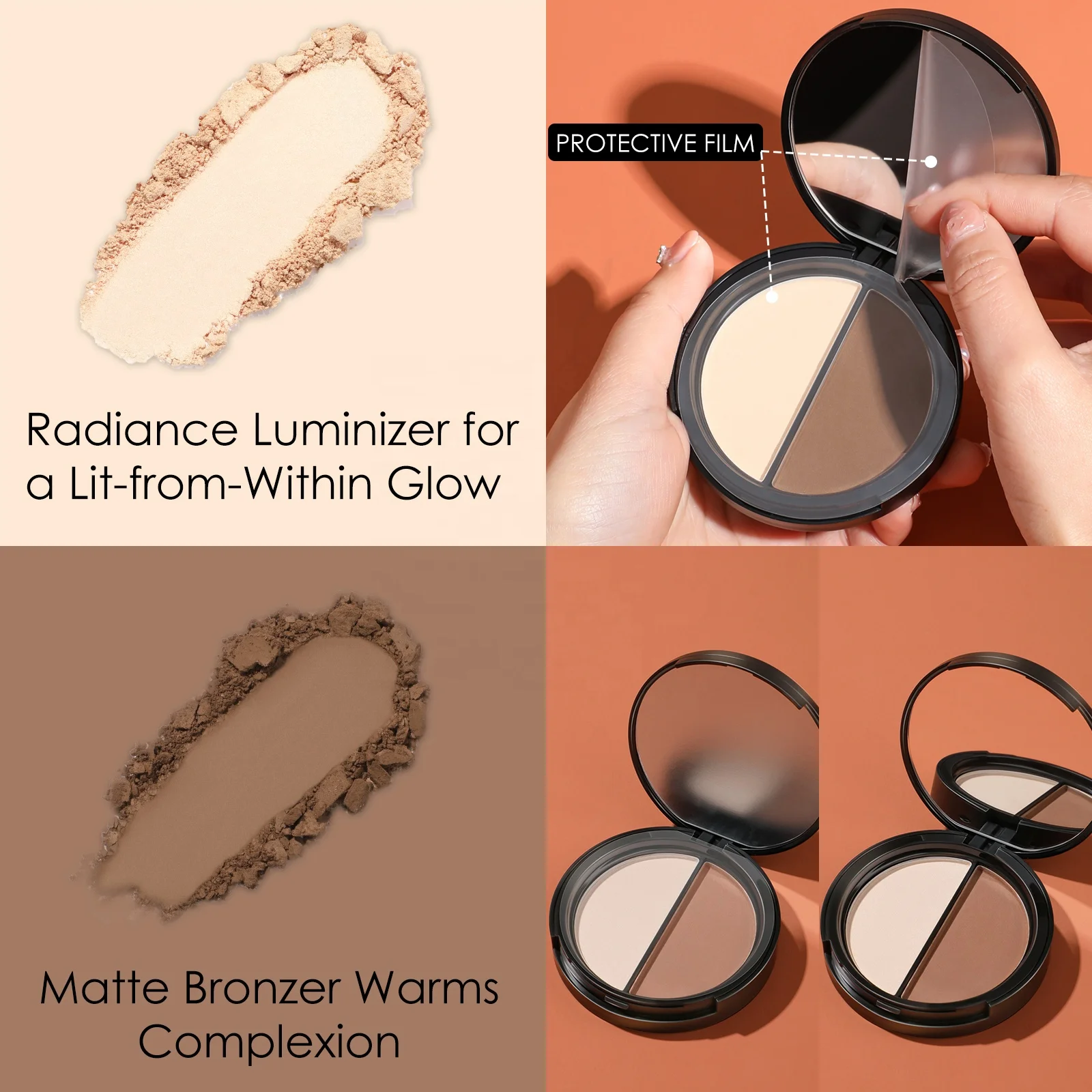 Focallure bronzer i paleta za konturisanje, 2u1