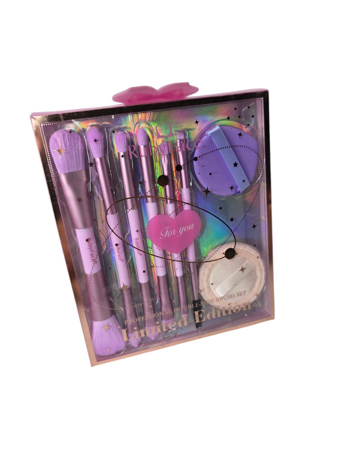 RubyFace dvostrane makeup četkice za šminku 8pcs