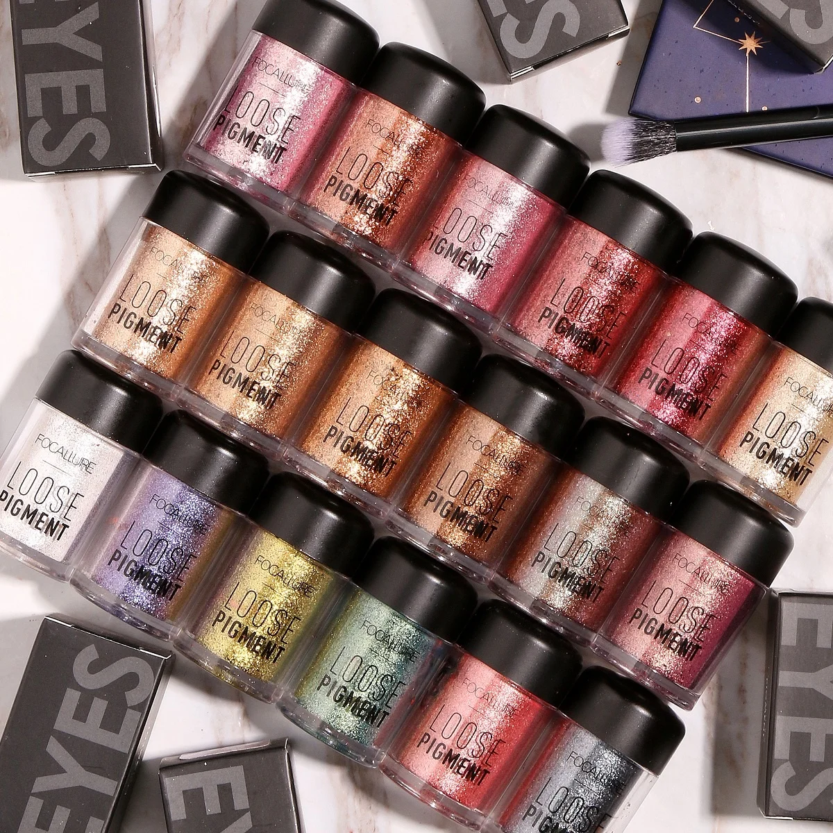 Focallure Chrome High Pigment Glitter sjene za oči