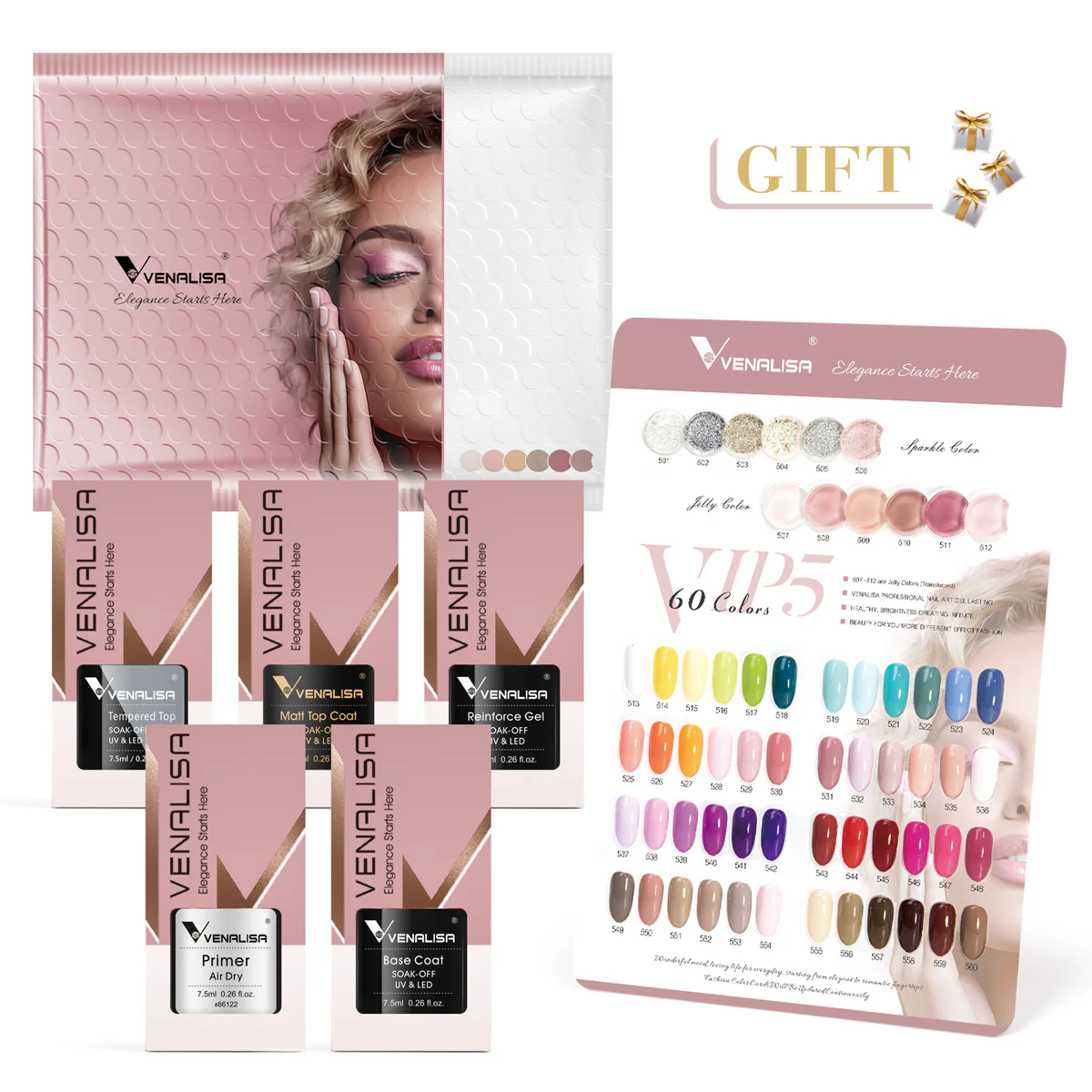 Set trajnih lakova 65 komada Venalisa VIP5