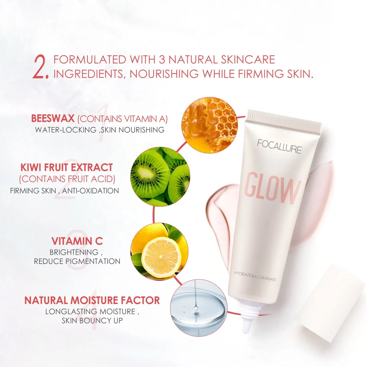 Focallure Glow Hydrating Primer za šminku