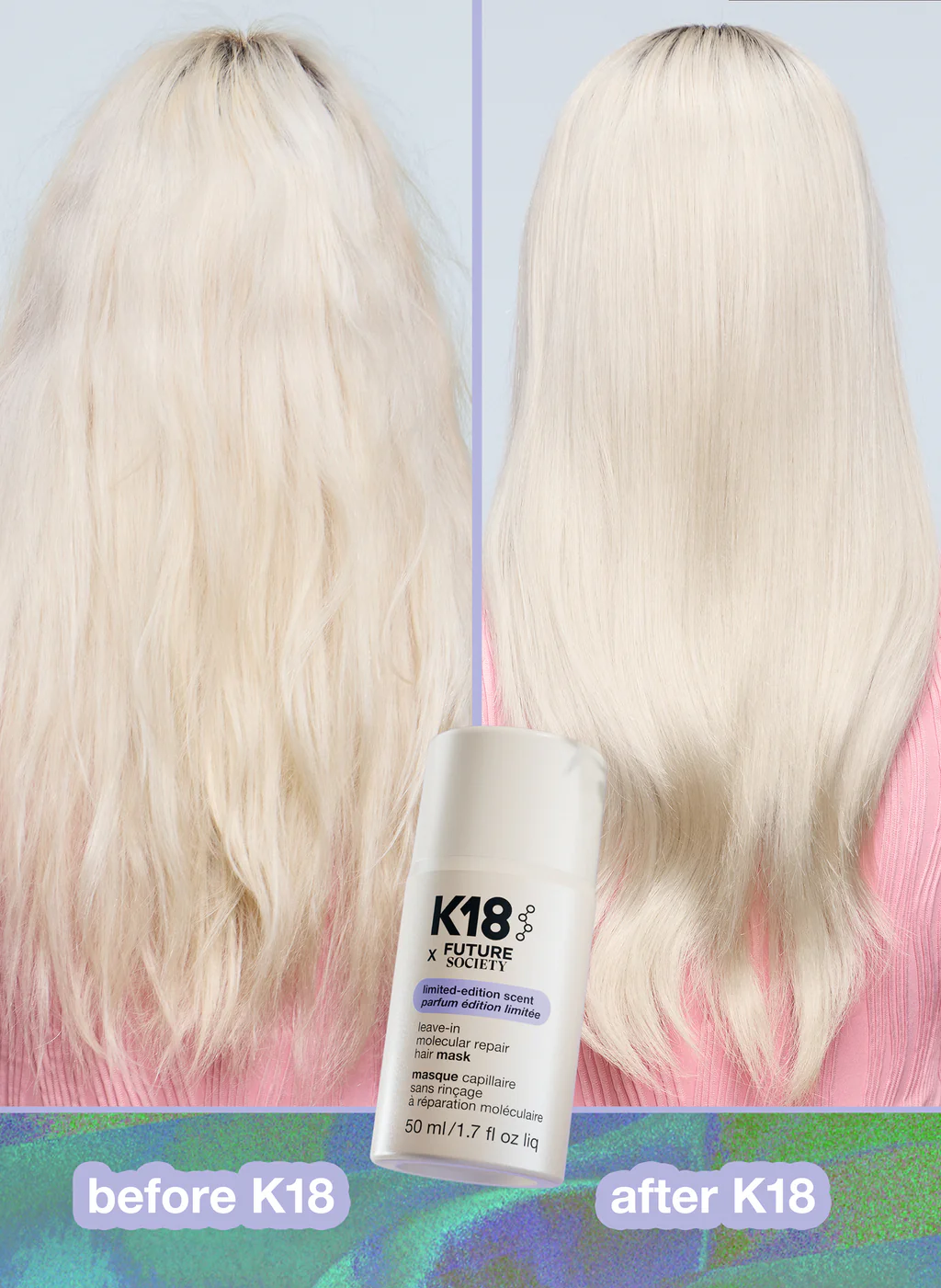 K18 x Future Society Leave-in maska za molekularnu obnovu kose 50ml