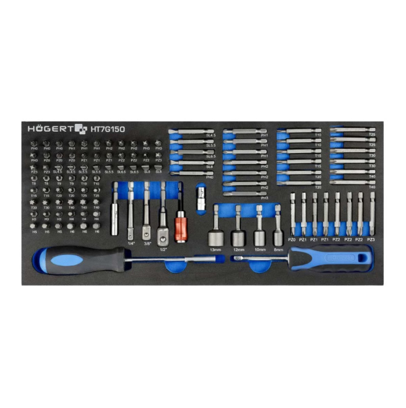 HOEGERT 107-dijelni set bitova sa nastavcima HT7G150
