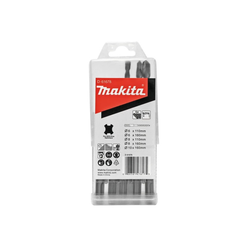 Makita 5-dijelni set burgija za SDS-PLUS bušilice