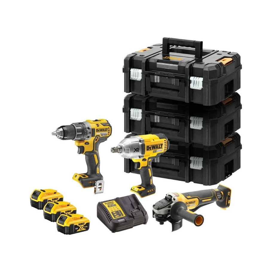 DeWALT set aku bušilica,udarni odvijač i brusilica