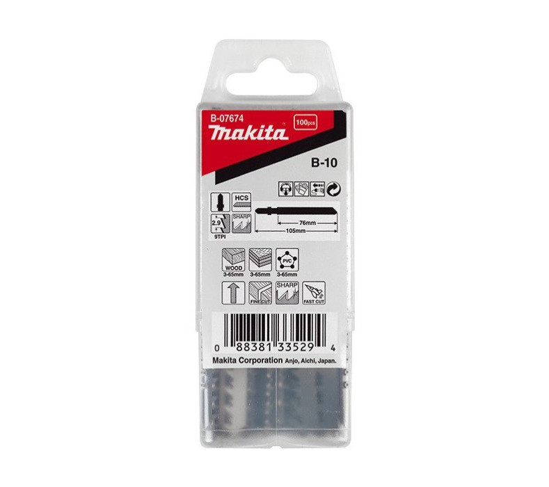 Makita 100x listova za ubodnu pilu 76 mm HCS B-07674