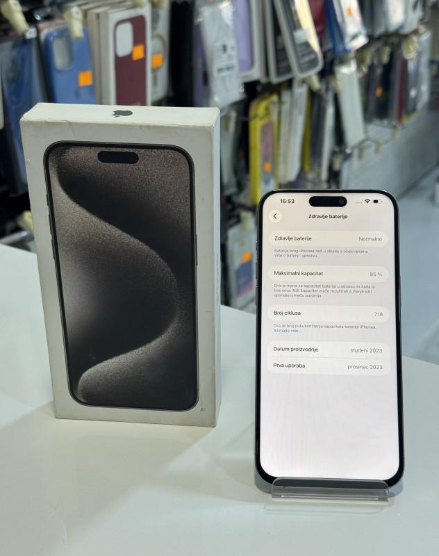 IPHONE 15 PRO MAX 256 GB NATURAL 85% BAT GAR 3M