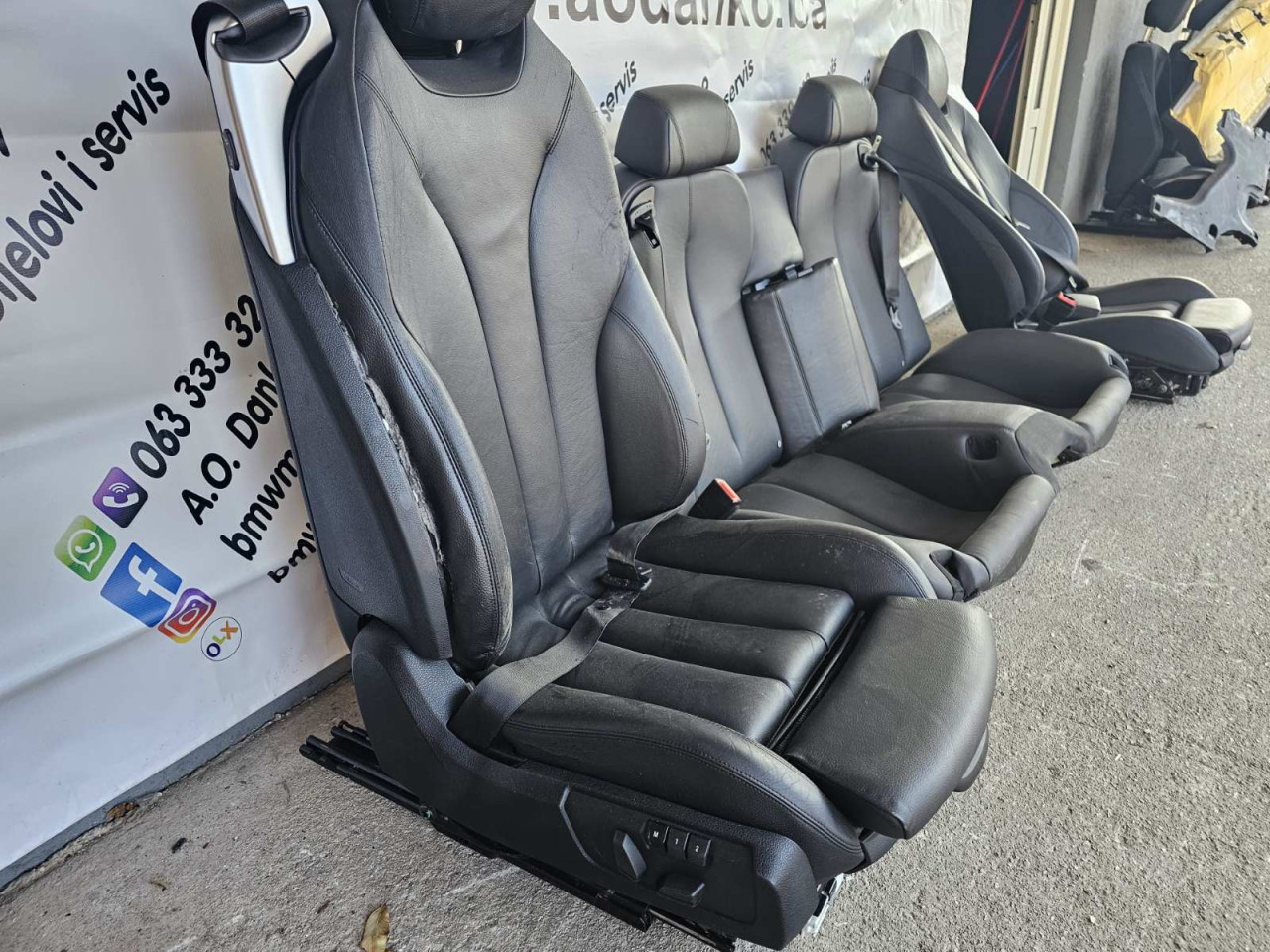 BMW F12 SJEDISTA M PAKET CRNA KOZA AO DANKO