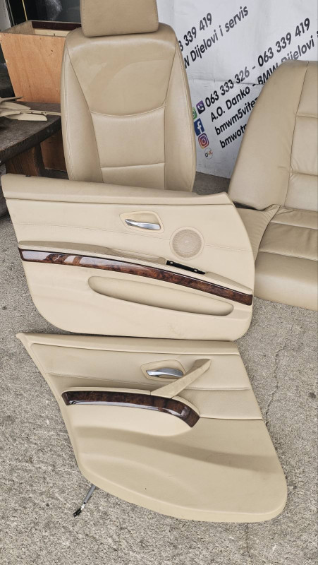 BMW 3 E90 Bež Koža Sjedišta Tapaciri Top Stanje Interijer  S78