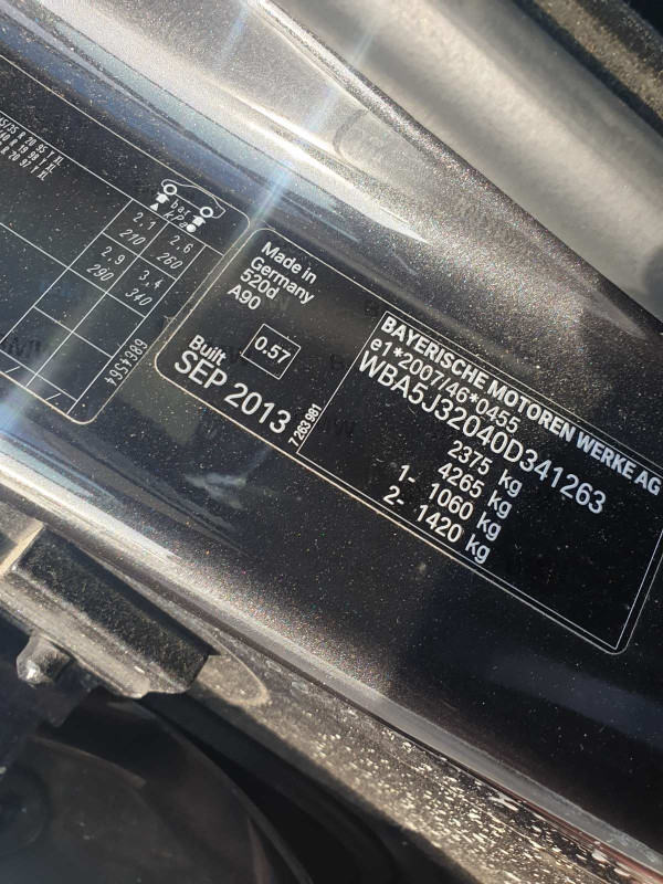 BMW F11 520 D LCI DIJELOVI AO DANKO