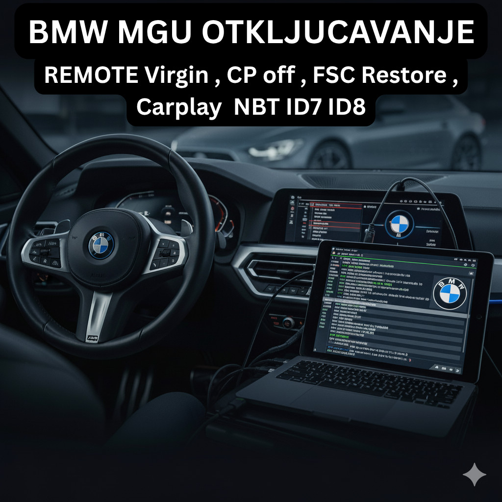BMW MGU otkljucavanje REMOTE virgin cp off fsc NBT ID7 ID8