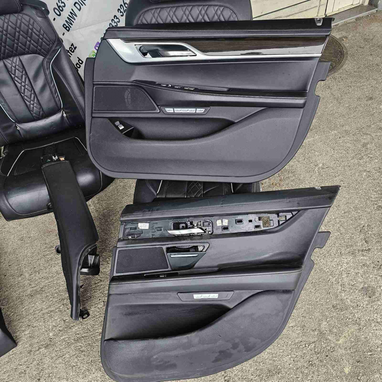 S46 BMW 7 G11 crna koža profilisana pomijeranje zadnjih