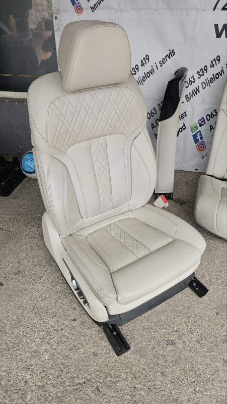 BMW 7 G11 sjedista tapaciri ostecena set pomijeranje zadnji S57