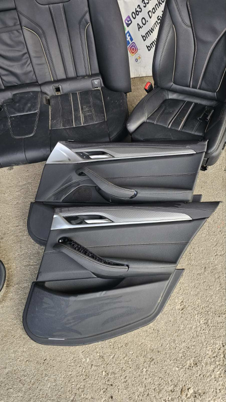 BMW 5 G30 Crna Koza Msport Sjedista grijanje Tapaciri S75