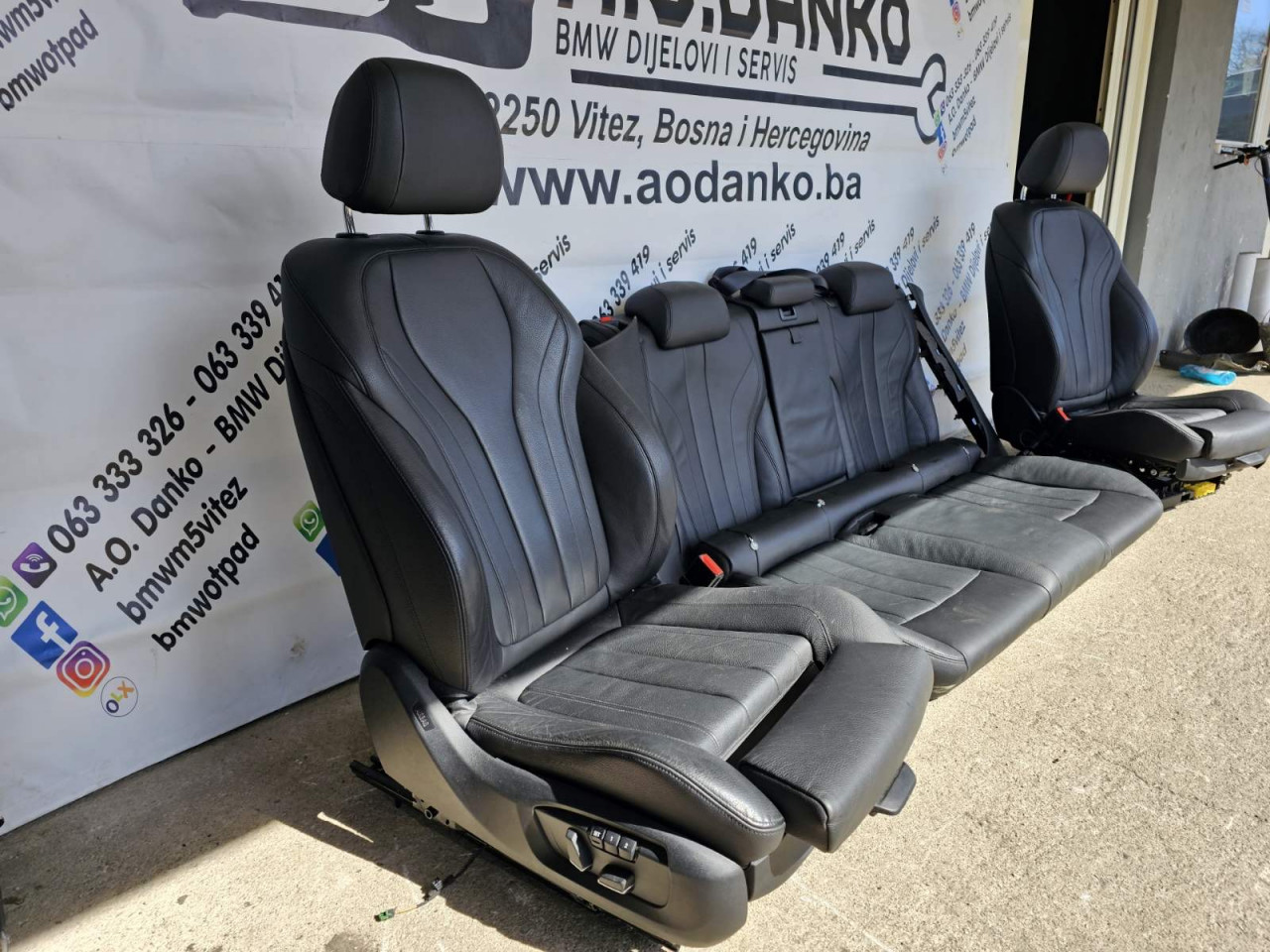 BMW X6 F16 SJEDISTA CRNA KOZA GRIJANJE SPORT AO DANKO
