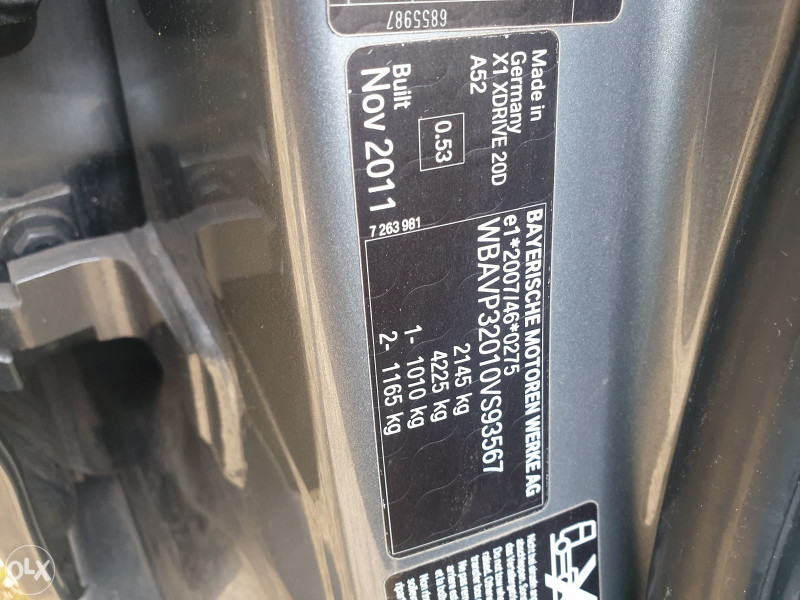 BMW X1 E 84 2,0 D xDRIVE DIJELOVI AO DANKO