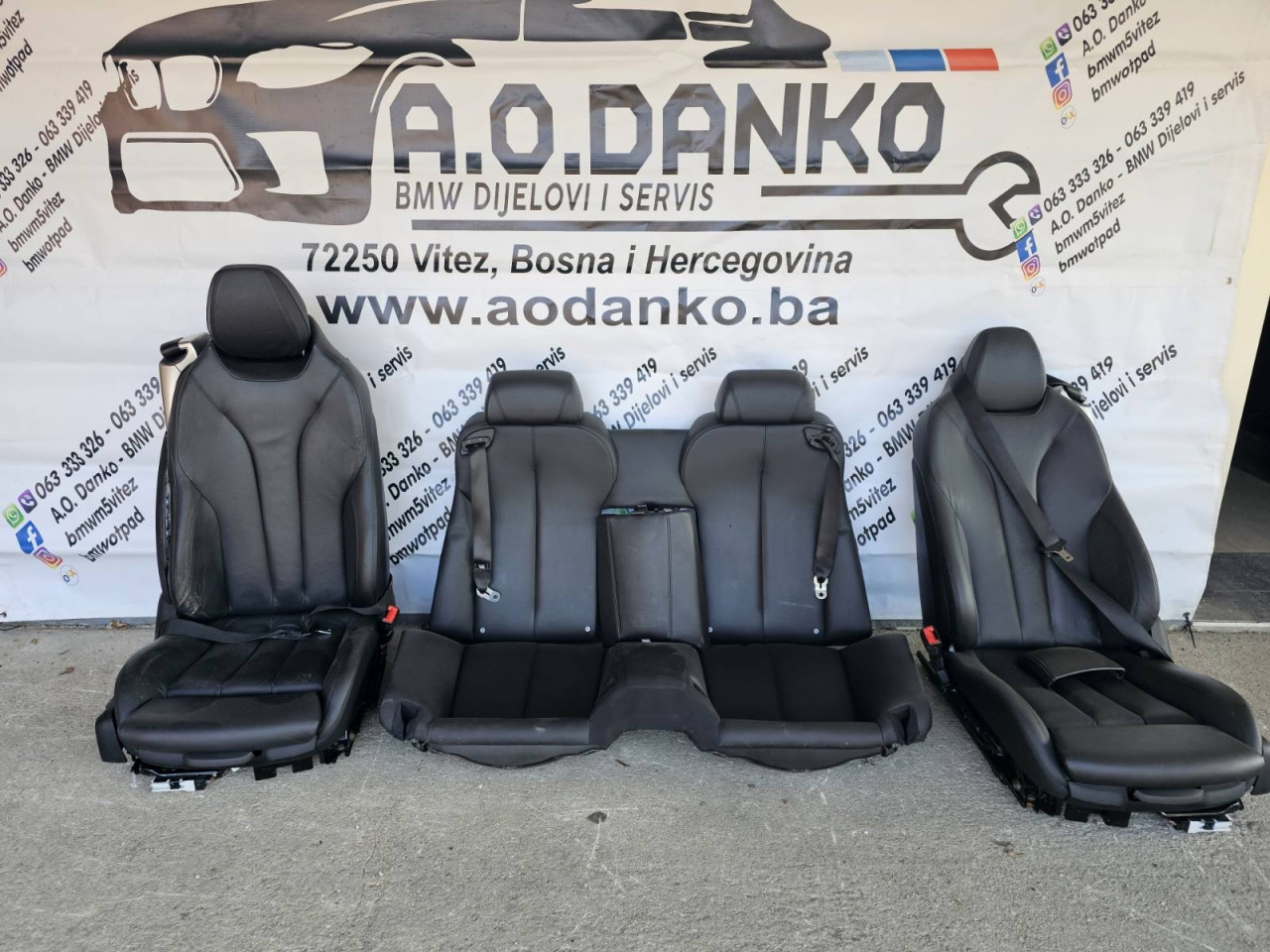 BMW F12 SJEDISTA M PAKET CRNA KOZA AO DANKO