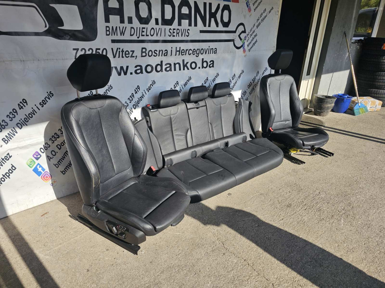 BMW F34 SJEDISTA CRNA KOZA, PROFILISANA IMA GRIJACE S72