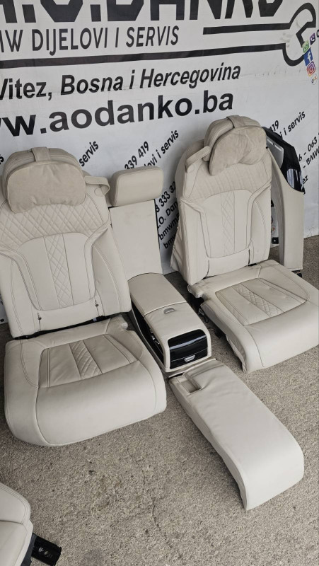 BMW 7 G11 sjedista tapaciri ostecena set pomijeranje zadnji S57