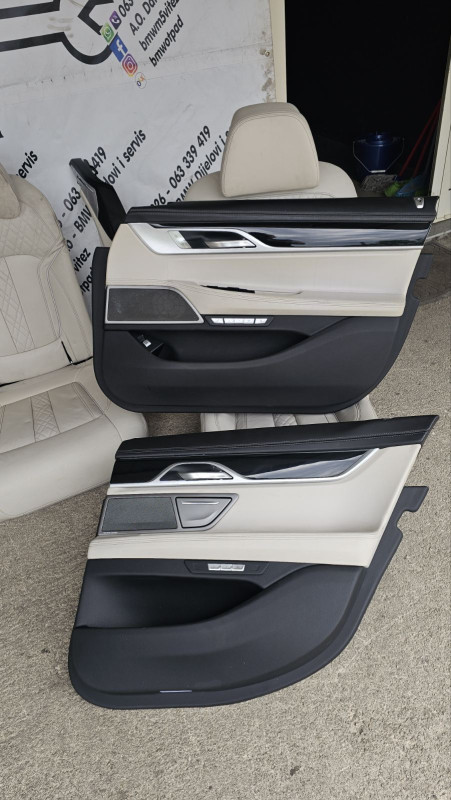 BMW 7 G11 sjedista tapaciri ostecena set pomijeranje zadnji S57