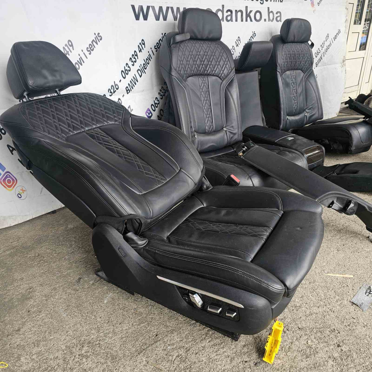S46 BMW 7 G11 crna koža profilisana pomijeranje zadnjih