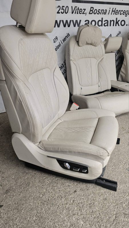 BMW 7 G11 sjedista tapaciri ostecena set pomijeranje zadnji S57
