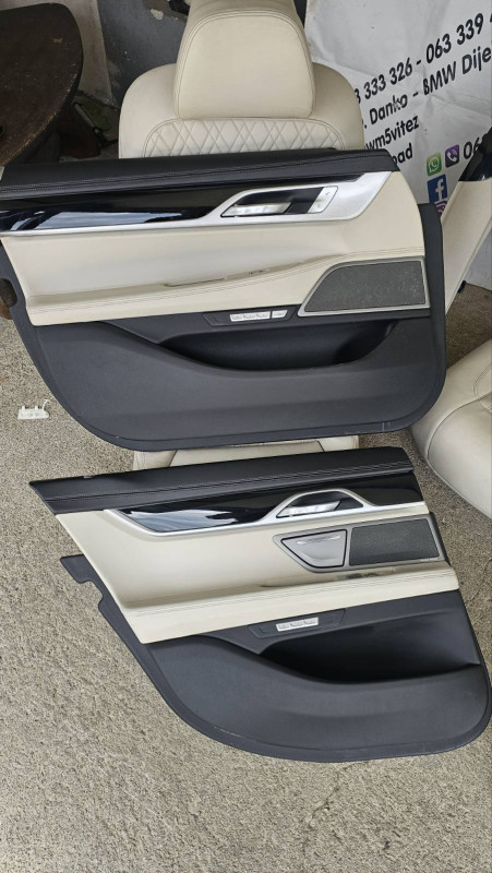 BMW 7 G11 sjedista tapaciri ostecena set pomijeranje zadnji S57