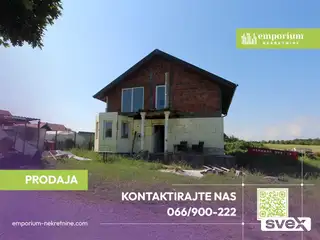 Nedovršena porodična kuća 100 m2, na placu od 480 m2 ID: 2747/EN