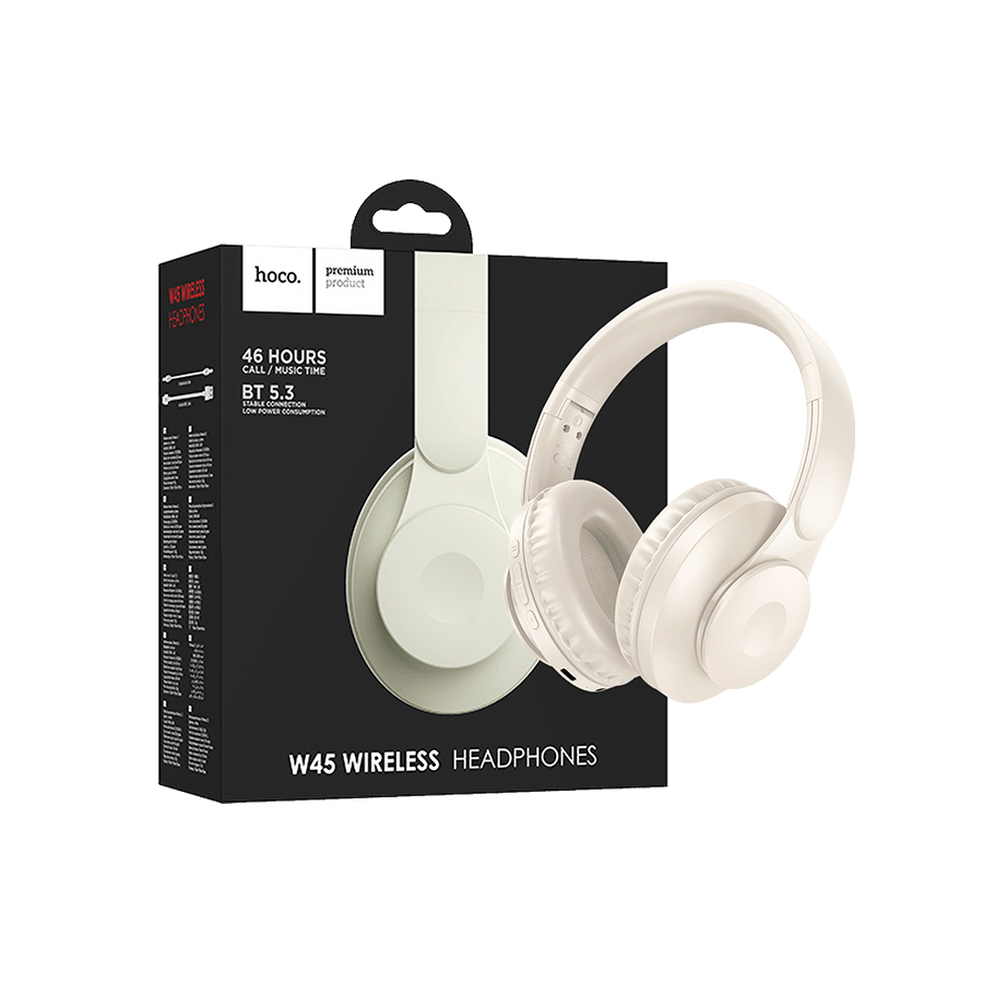 Hoco Bežične slušalice W45 ENJOY WHITE