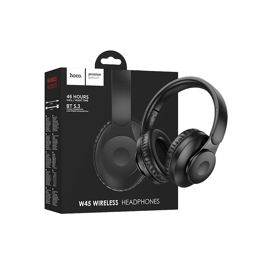 Hoco Bežične slušalice W45 ENJOY BLACK