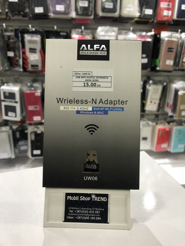 USB Antena WiFi Wireless za racunar laptotp ALFA UW06