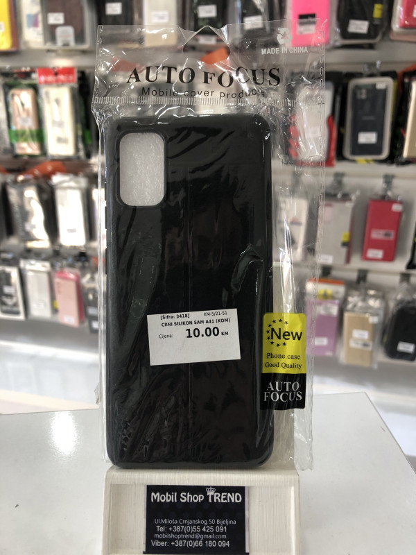Maska Futrola Oklop Guma Silikon Crni Samsung A41