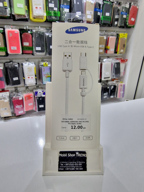 Usb C kabal Samsung prelaz sa micro na type c 2in1
