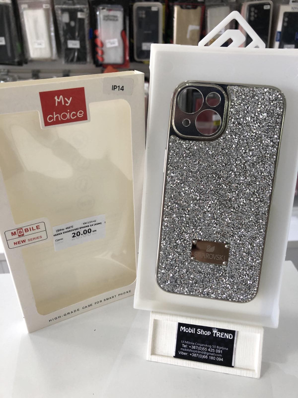 Maska Futrola Oklop Silikon Original Swarovski Iphone 13 i 14