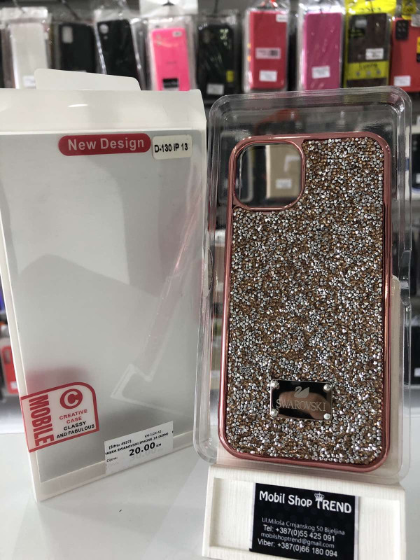Maska Futrola Oklop Silikon Original Swarovski Iphone 13 i 14